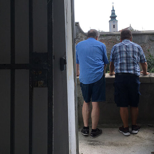 Zwei ehemalige Z&ouml;glinge bei Videoaufnahmen mit dem ORF. Foto: ORF / Miriam Steiner